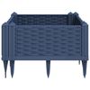 vidaXL Garden Planter Blue Grey Polypropylene Medium Modular