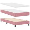 vidaXL Box Spring Bed with Mattress Pink 78.74 x 31.50 in Polyester