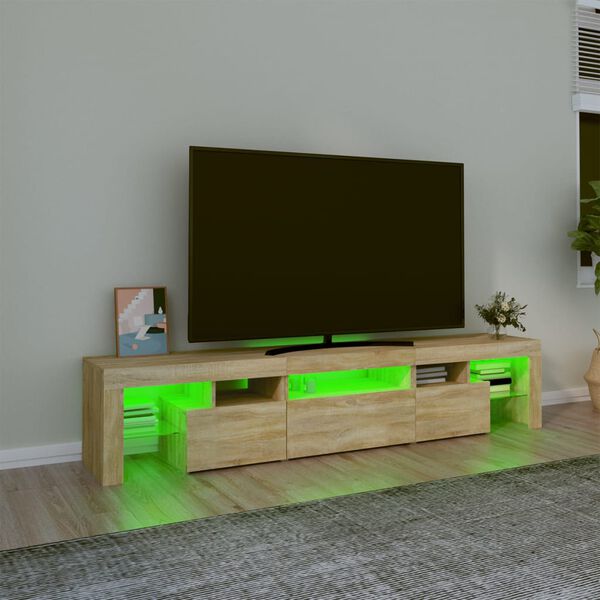 vidaXL TV Cabinet Sonoma Oak Engineered Wood Large TV Cabinet