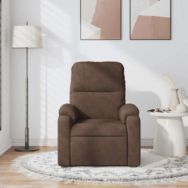 vidaXL Massage Recliner Chair Brown