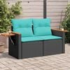 vidaXL Garden Sofa Black