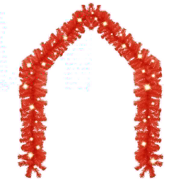 vidaXL Garland Red PVC 32.8ft Christmas Garland Other Traditional