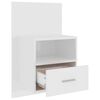 vidaXL Wall-mounted Bedside Cabinet High gloss white Engineered wood