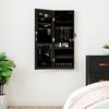 vidaXL Mirror Jewellery Cabinet Black