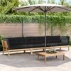 vidaXL Pallet Sofa Set Acacia Wood, Black Cushions