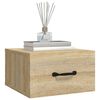 vidaXL Wall-mounted Bedside Cabinet Sonoma Oak Engineered wood Compact