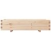 vidaXL Garden Planter Natural wood Solid pinewood 43.3 x 15.7 x 10.4 in