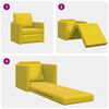vidaXL Sofa Bed Dark Yellow 29.13 x 30.31 x 31.89 in Velvet