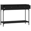 vidaXL Console Table Black Engineered wood Medium Console Table