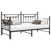 vidaXL Daybed Frame with Headboard Black Twin Steel
