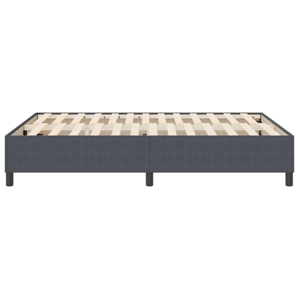 vidaXL Platform Bed Frame Dark Grey 55.12 x 74.80 in Fabric