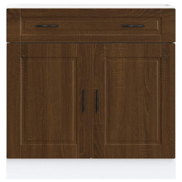 vidaXL Kitchen Base Cabinet Brown oak Engineered wood Kitchen Base Cabinet