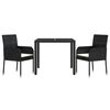 vidaXL Garden Dining Set Black Poly Rattan Regular Modular