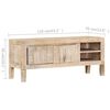 vidaXL TV Stand 43.3"x13.8"x18.1" Solid Wood Mango