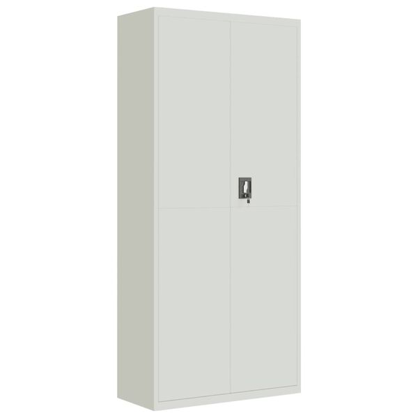 vidaXL File Cabinet Light Grey Steel Extra High