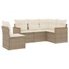 vidaXL Garden Sofa Set Beige, Cream White