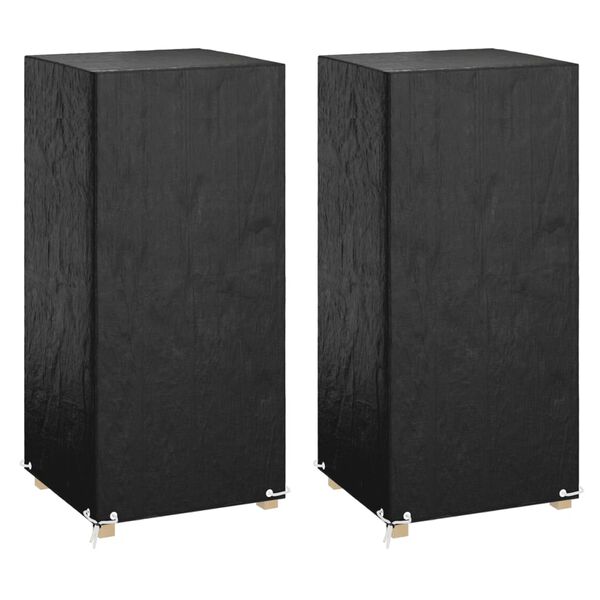 vidaXL Garden Chair Cover Set of 2 Black PE (Polyethylene), aluminum