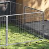 vidaXL Dog Kennel Silver Steel Extra Large Durable Dog Kennel