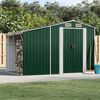 vidaXL Garden Shed Green Galvanized Steel Large Garden Shed