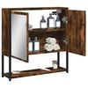 vidaXL Bathroom Mirror Cabinet Smoked Oak