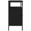 vidaXL Bathroom Sink Cabinet Black Engineered wood, powder-coated steel