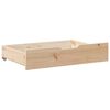 vidaXL Under-bed Drawer Natural Solid Pine Wood 31.5 x 21.7 x 6.7 in