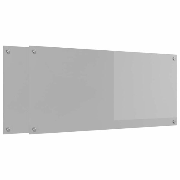 vidaXL Kitchen Backsplash 2 pcs Light Grey 43.31 x 19.69 in