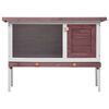vidaXL Rabbit Hutch Brown Solid pine wood One size Rabbit Hutch