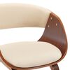 vidaXL Dining Chairs 6 pcs Cream Bent Wood and Faux Leather