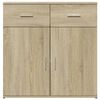 vidaXL Sideboards 2 pcs Sonoma Oak 31.1"x15"x31.5" Engineered Wood