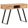 vidaXL Desk 42.1"x17.7"x31.1" Solid Acacia Wood with Live Edges