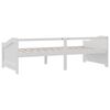 vidaXL Day Bed White Solid Pinewood 35.4x78.7in