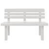 vidaXL Garden Bench White Polypropylene 2-seater Durable Garden Bench