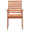 vidaXL Patio Chair Set of 3 Natural Wood Solid Acacia Wood Standard