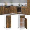 vidaXL Drawer Bottom Cabinet Smoked Oak Engineered Wood Medium Storage