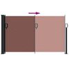 vidaXL Retractable Side Awning Brown 100% polyester with a PU coating