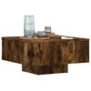 vidaXL Coffee Table Smoked Oak Engineered Wood 23.6x23.6 in Durable