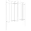 vidaXL Garden Fence White 10.2 x 1.5 m Powder-coated steel
