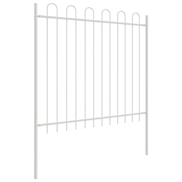 vidaXL Garden Fence White 10.2 x 1.5 m Powder-coated steel