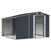 vidaXL Garden Shed Anthracite Galvanized steel, PP (polypropylene) Large