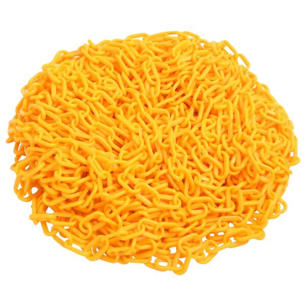 vidaXL Warning Chain Yellow 328.1 ' Ø0.24 " Plastic