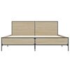 vidaXL Bed Frame Sonoma Oak Engineered wood, metal Double Bed Frame