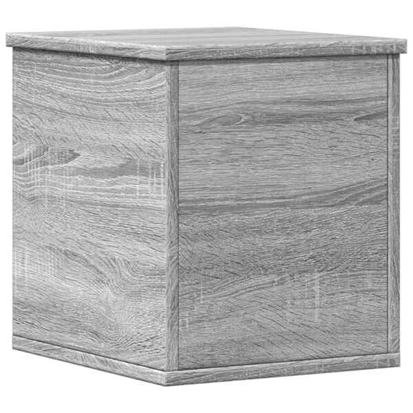 vidaXL Storage Box Grey Sonoma Engineered Wood Medium Storage Box