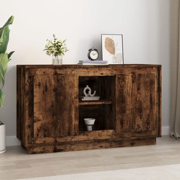 vidaXL Sideboard Smoked Oak Engineered Wood Medium Sideboard