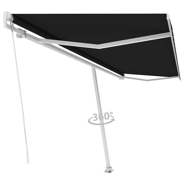 vidaXL Retractable Awning Anthracite