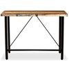 vidaXL Bar Set Varied Wood Tones Solid Reclaimed Wood and Steel Medium