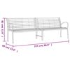 vidaXL Twin Patio Bench Black 90.9" Steel and WPC