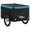 vidaXL Bike Trailer Black and Blue 66.1 lb Iron