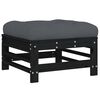 vidaXL Garden Lounge Set Black, Anthracite Solid Pine Wood, Plywood Large