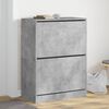 vidaXL Shoe Cabinet Concrete Grey Engineered wood Tall Shoe Cabinet